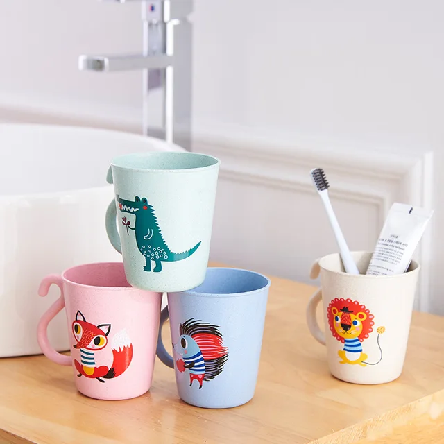 jojofuny 2pcs Silicone Children's Cup Cartoon Toothbrush Mug Cups for Kids  Plastic Water Tumbler Tra…See more jojofuny 2pcs Silicone Children's Cup