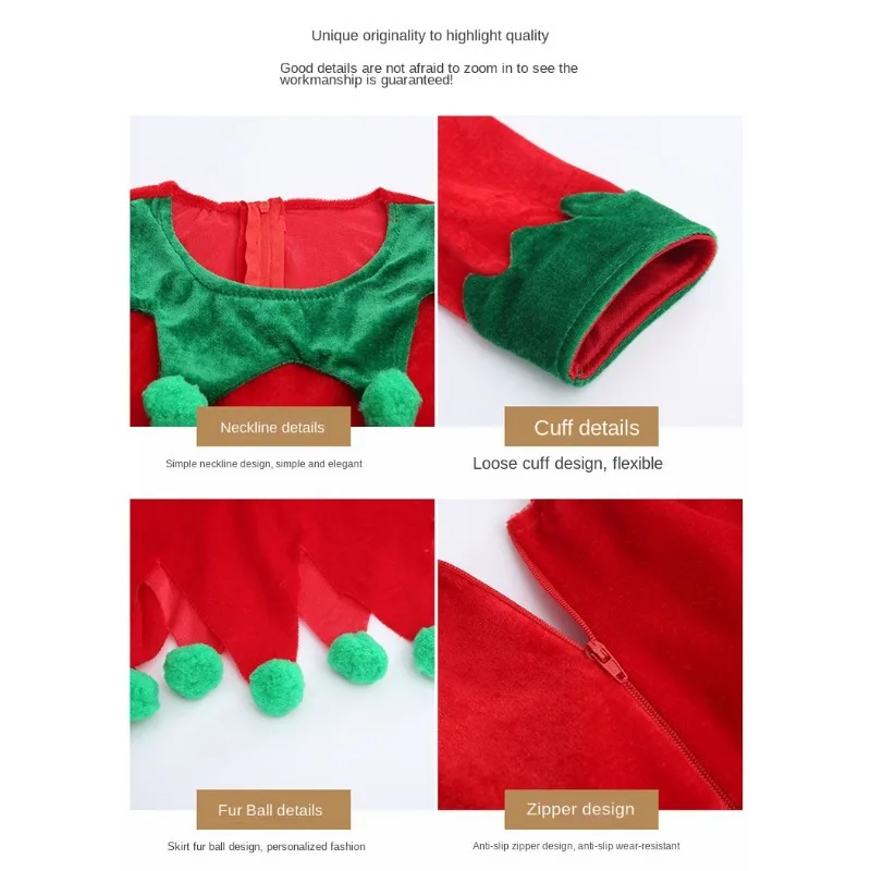 Green Elf Christmas Cosplay Costumes