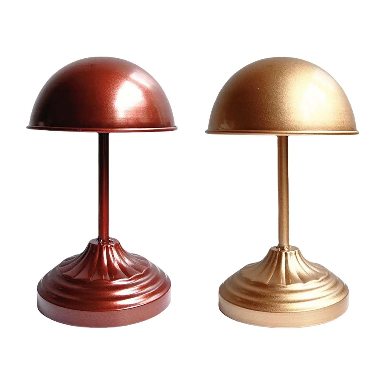 Hat Display Stand Sturdy Dome Shape Vintage Stable Base Freestanding Metal Wig Stand Holder for Shop Tabletop Styling