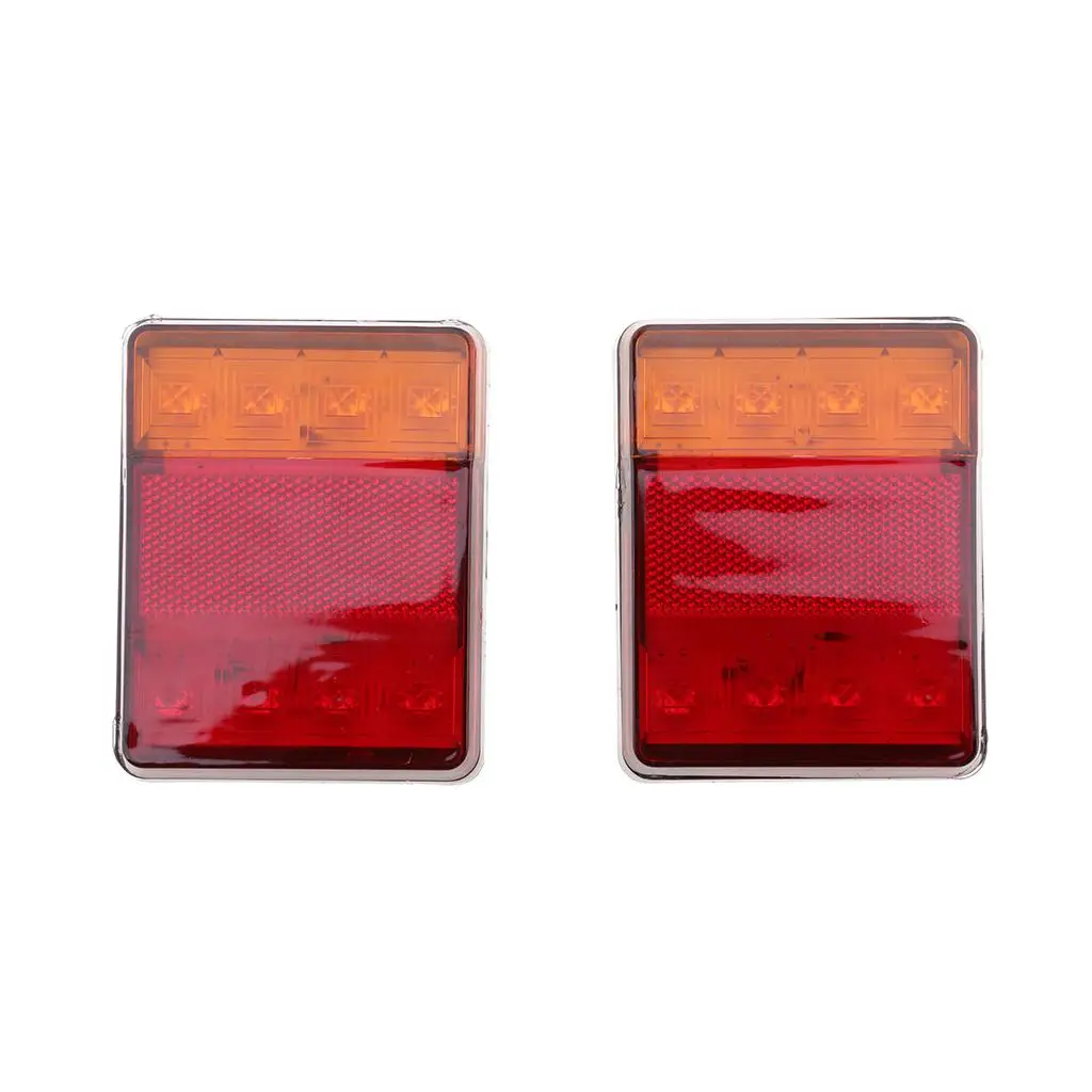 12V 8 Led Car Rear Tail Lights Brake Stop Indicator Trailer Truck