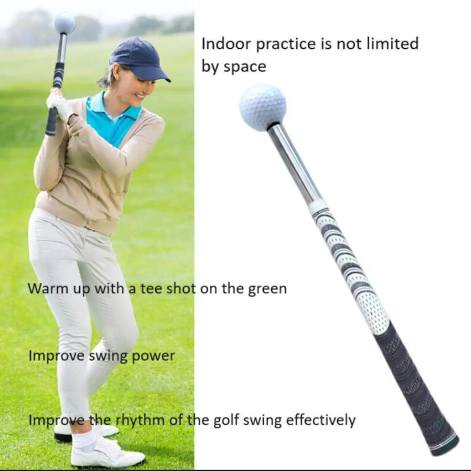Golf Swing Trainer Exerciser Aid Adjustable Portable Golf Training Aid to Improve Hinge Forearm Rotation Shoulder Turn