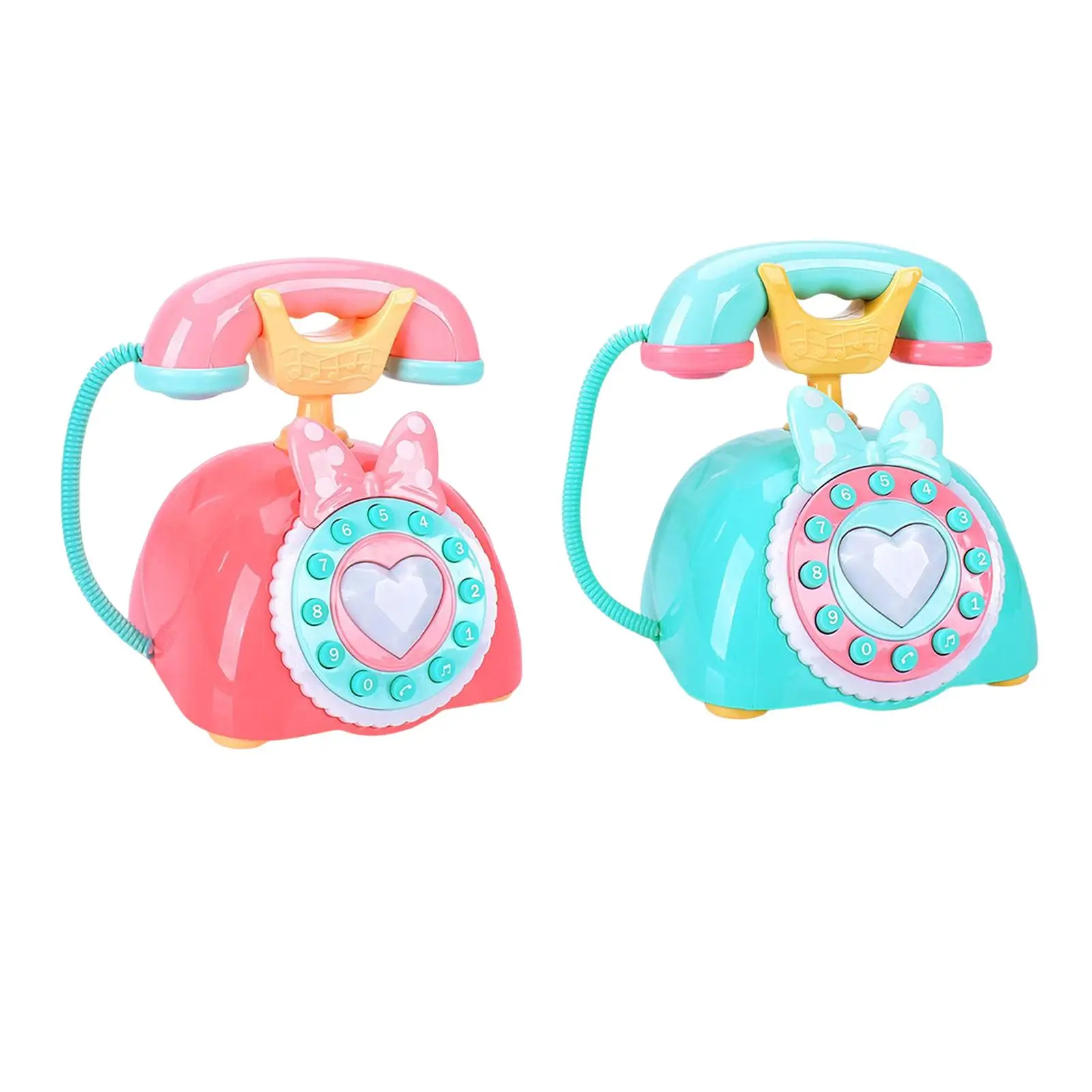 Retro Telephone Toy Educational Simulated Landline Development Develop Multifunction Baby Musical Toys for Kids 3+ Preschool