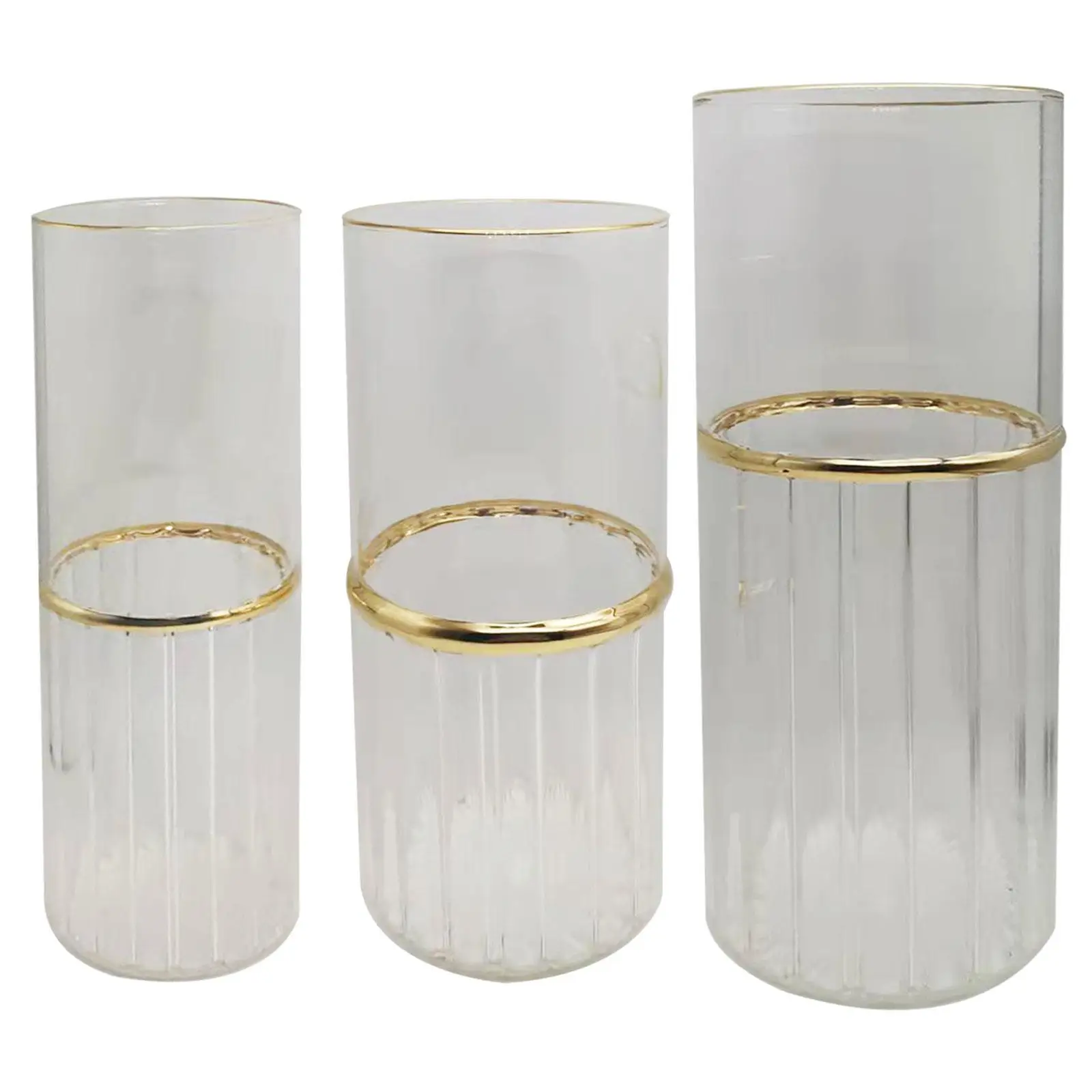 Clear Cylinder Glass Flower Vase Bottle Exquisite Sturdy Thickened Hand Blow for Centerpieces Decor Multipurpose