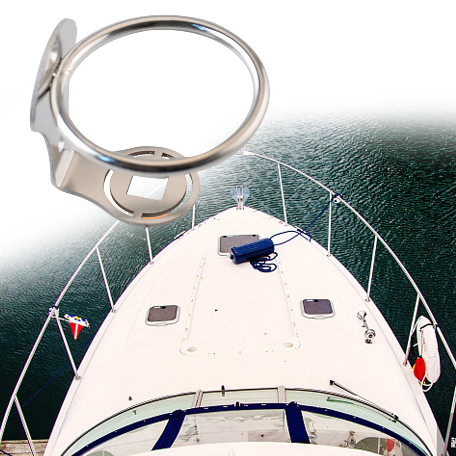 Boat Ring Cup Drink Holder Assembly Durable Stainless Steel Water Bottle Bracket Boat Yacht Accessories for Marine Yacht RV