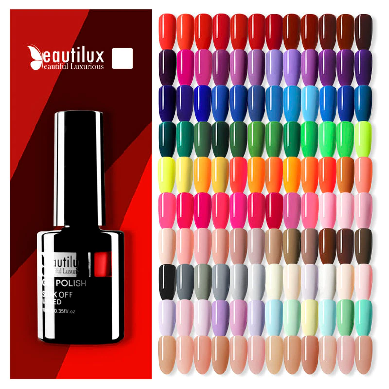 Best of Beautilux 1pc Gel Nail Polish Color Soak Off UV LED Nails Gel Varnish Lacquer Long Lasting Easy Apply Gels Nail Art Supply 10ml Reviews & Tips