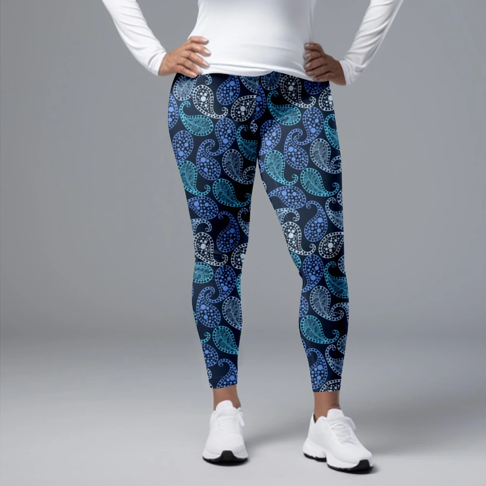 LETSFIND-Leggings de Cintura Alta Feminina, Padrão de