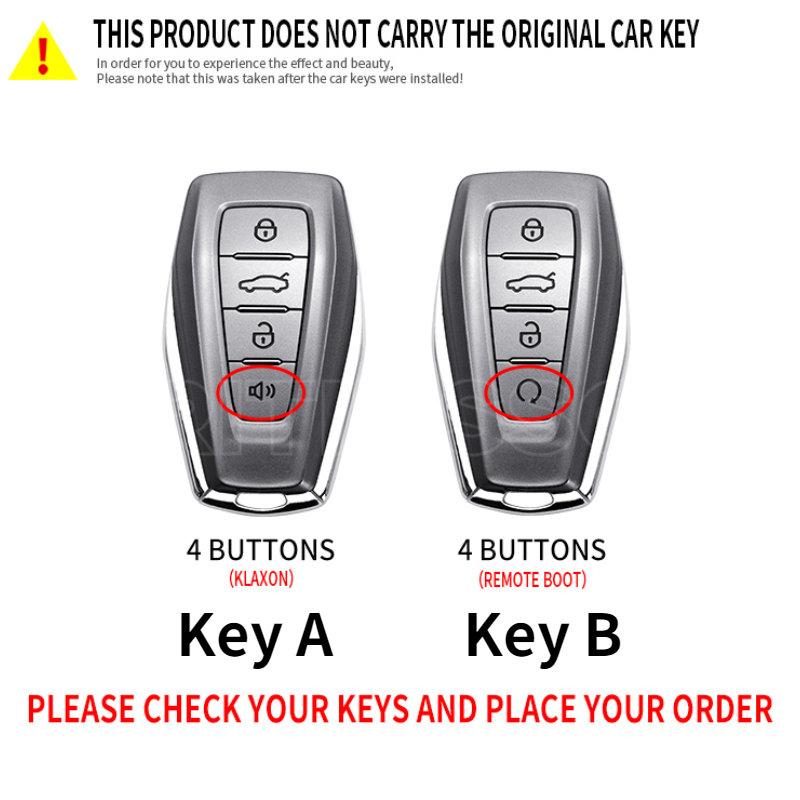 TPU Auto Fernbedienung Schlüssel Fall Abdeckung Halter Shell Für Geely Emgrand X7 EX7 Coolray 2019-2020 Auto Styling fob Zubehör – Detail 1