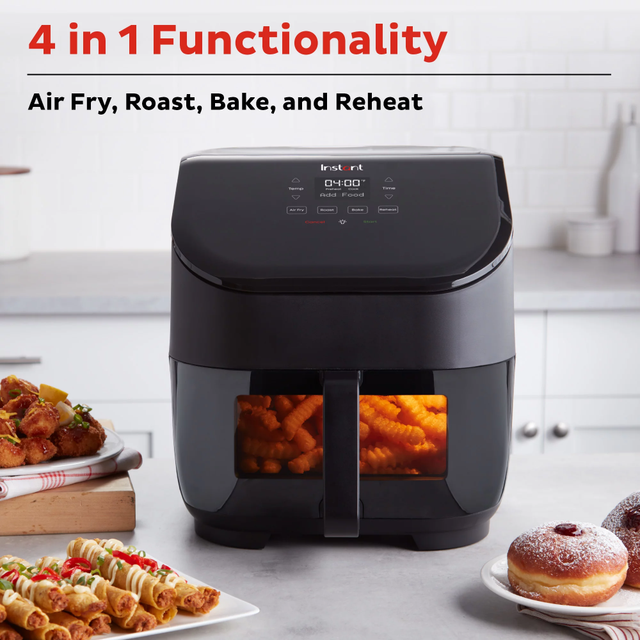 6-Qt Digital Air Fryer with Guided Cooking, Black GAF686 - AliExpress