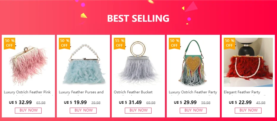 Luxury Ostrich Feather Party Evening Clutch Bag Women Wedding Purses and Handbags Small Shoulder Chain Bag Designer Bag 16 Color