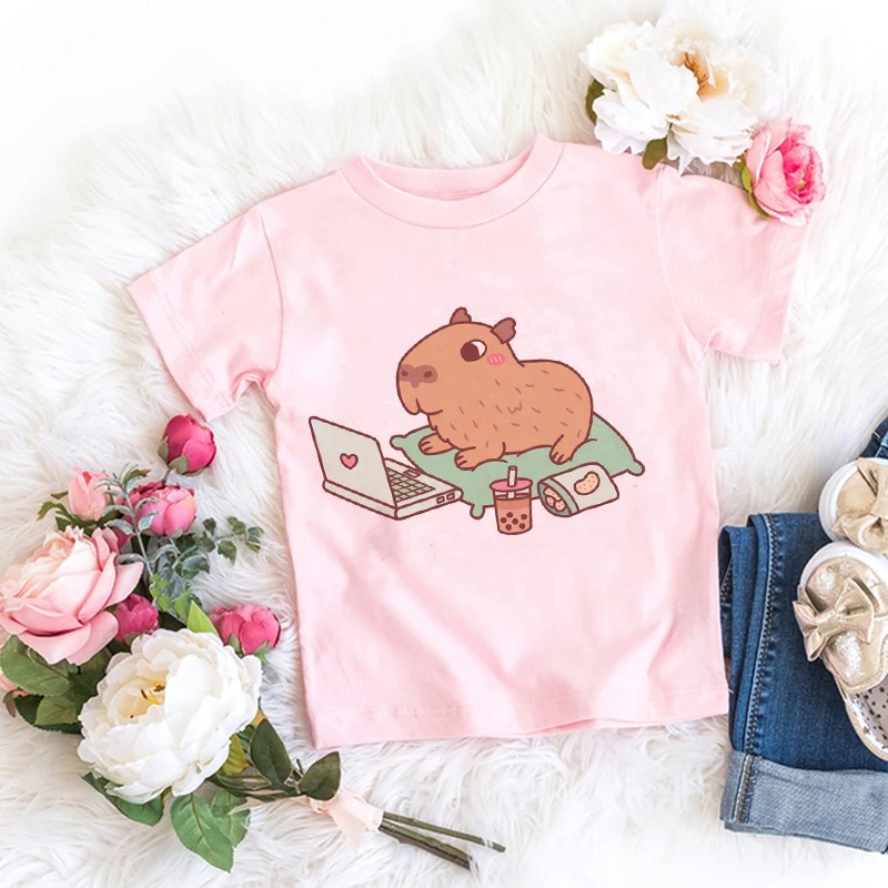 Title 7, Lustige Capybara Liebe T Shirt Kinder Kawaii Ki...