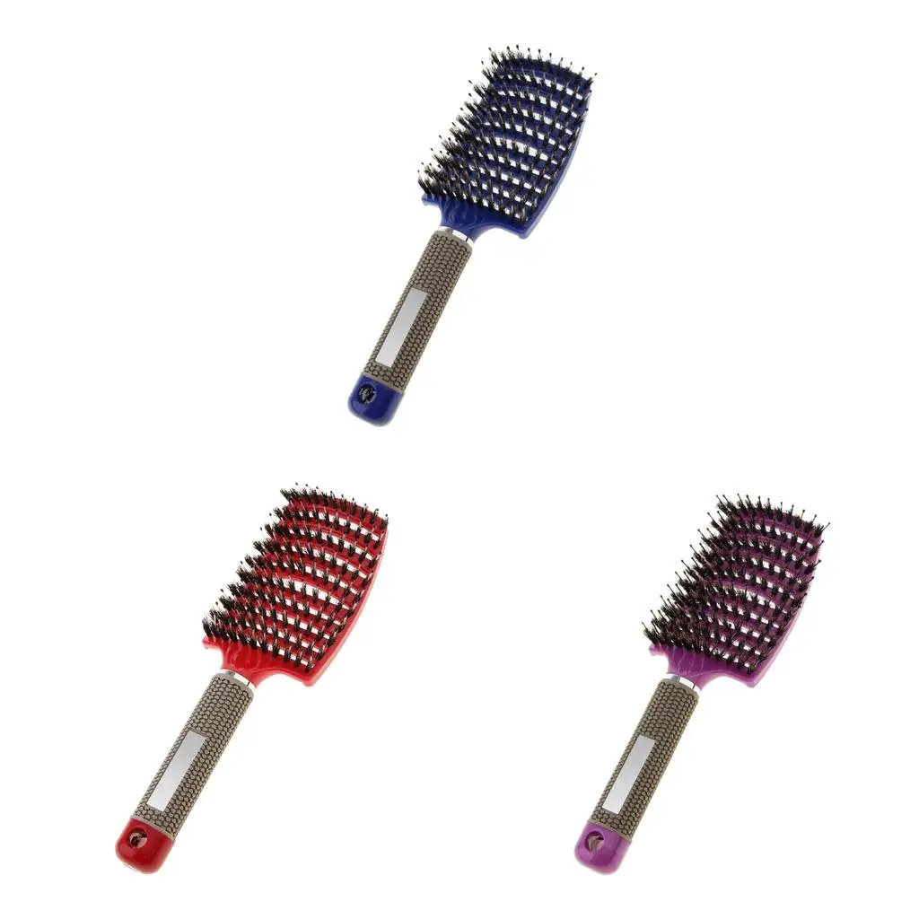 3pcs Salon Hair Brush Hair Styling Scalp Massage Vent Paddle Comb