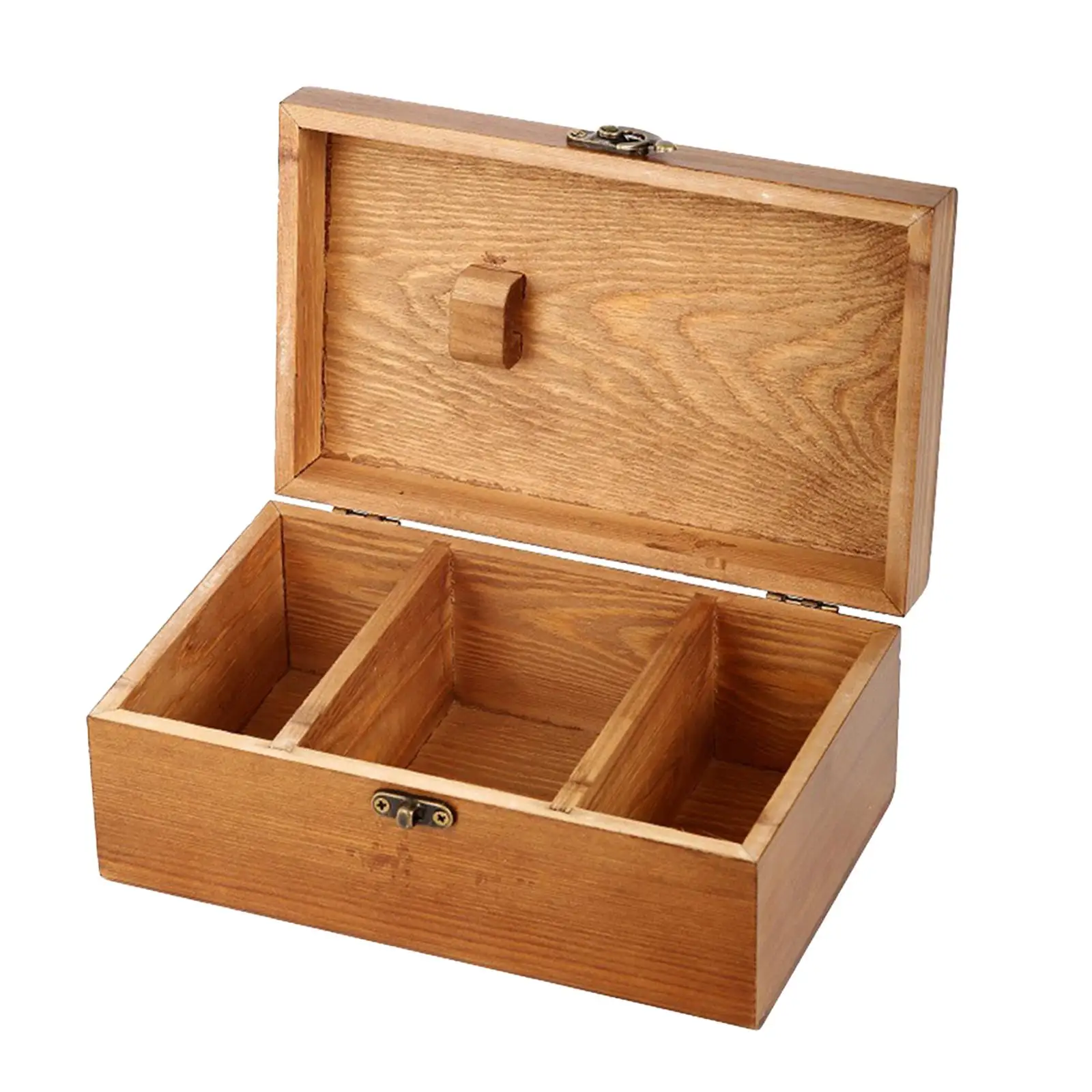 Wooden Sewing Box Empty Box DIY for Yarn Needle Buttons Wood Sewing Basket