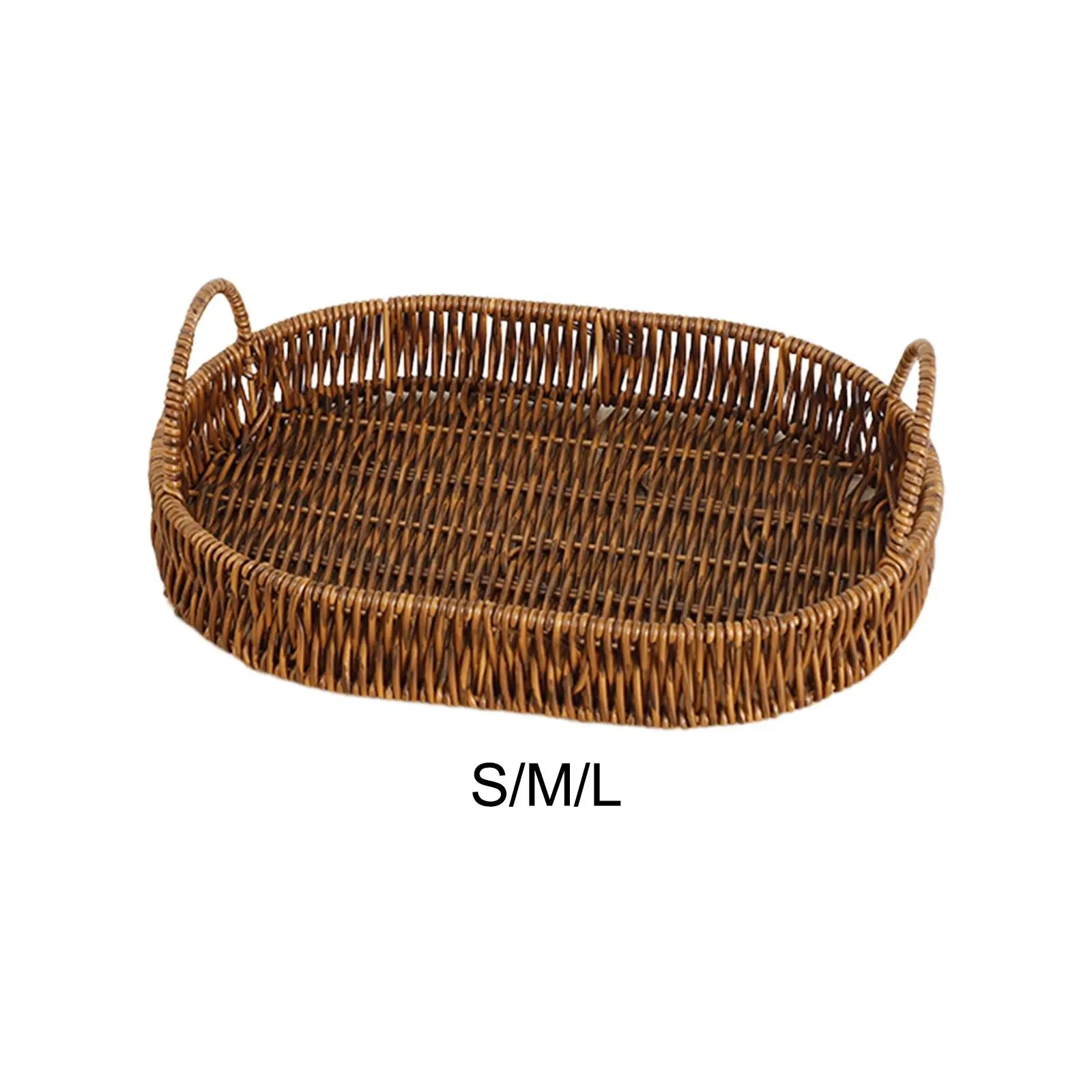 Handmade Woven Fruit Basket Organizer Decorative Wicker Woven Basket for Dining Coffee Table Restaurant Vegetables Hotel Fruits