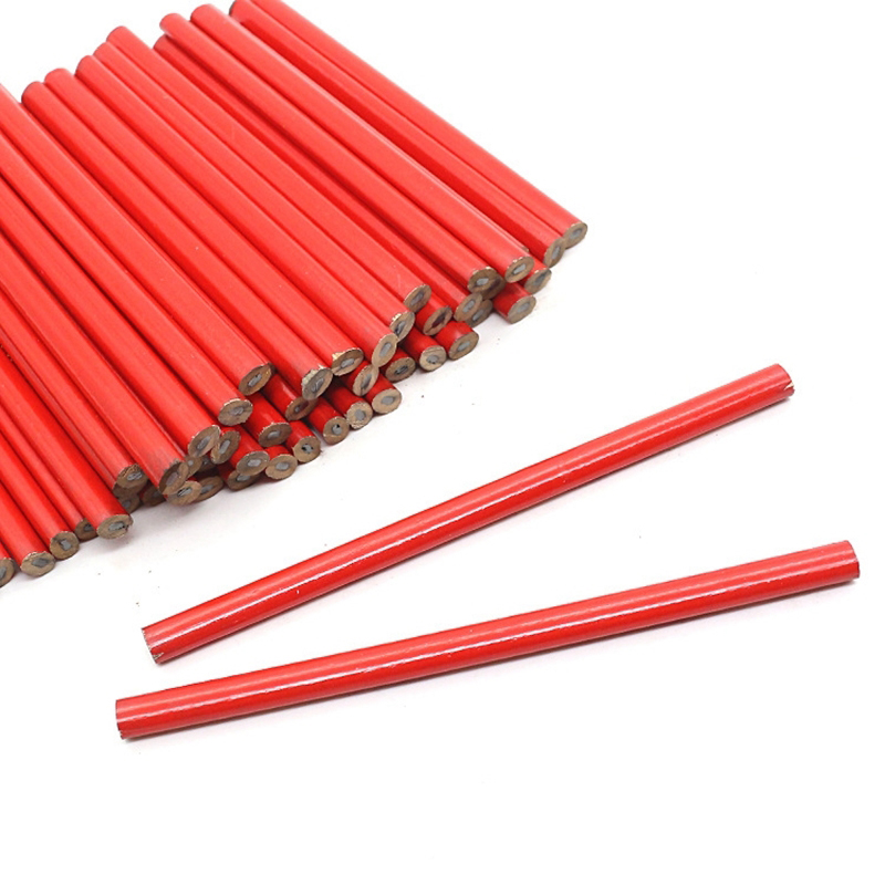 10 Stück Zimmermannsbleistift dicker Kern schwarzer Stift spezieller Markierungsstift DIY mit Skala Zimmermannswerkzeug Stift Briefpapier Markierungsstift – Detail 4