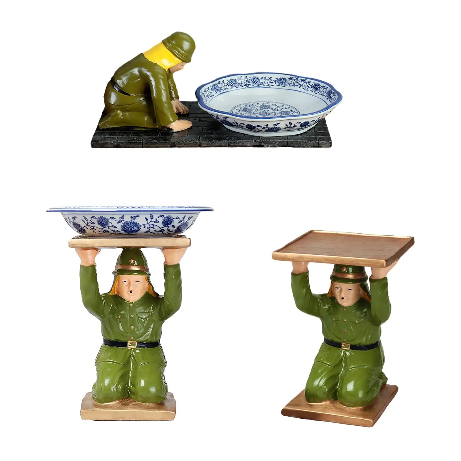 Serving Tray with Figurine Dinner Plate Restaurant Serving Tableware Fruit Trays for Restaurant Dining Room Hotel Decor