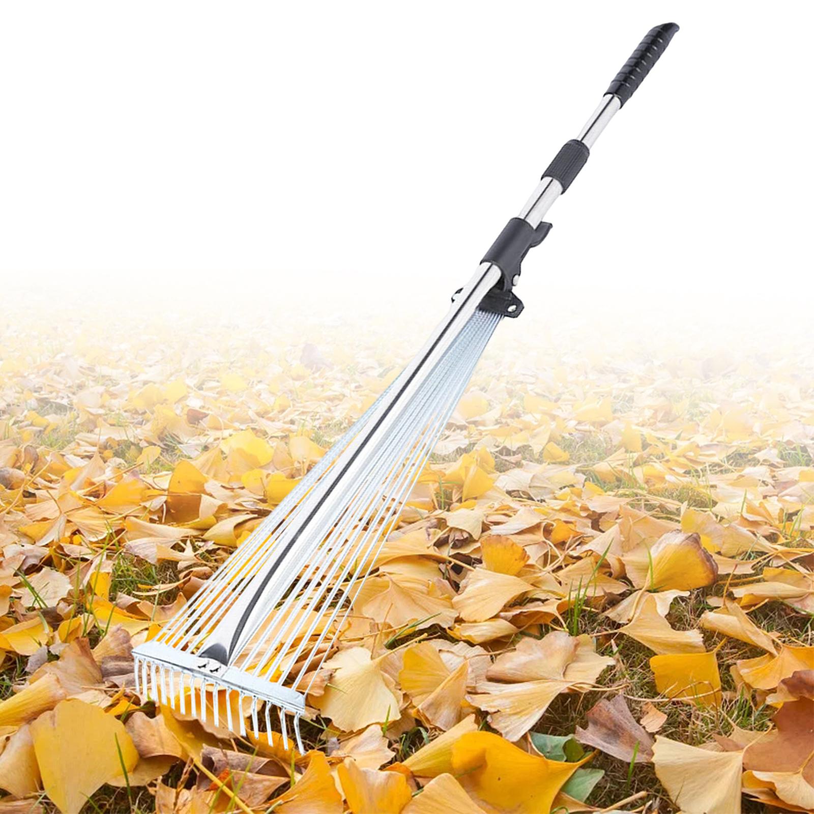 Leaf Rake Cleaning Leaves Sticks and Debris Garden Leaf Rake for Lawn Maintenance Gardening