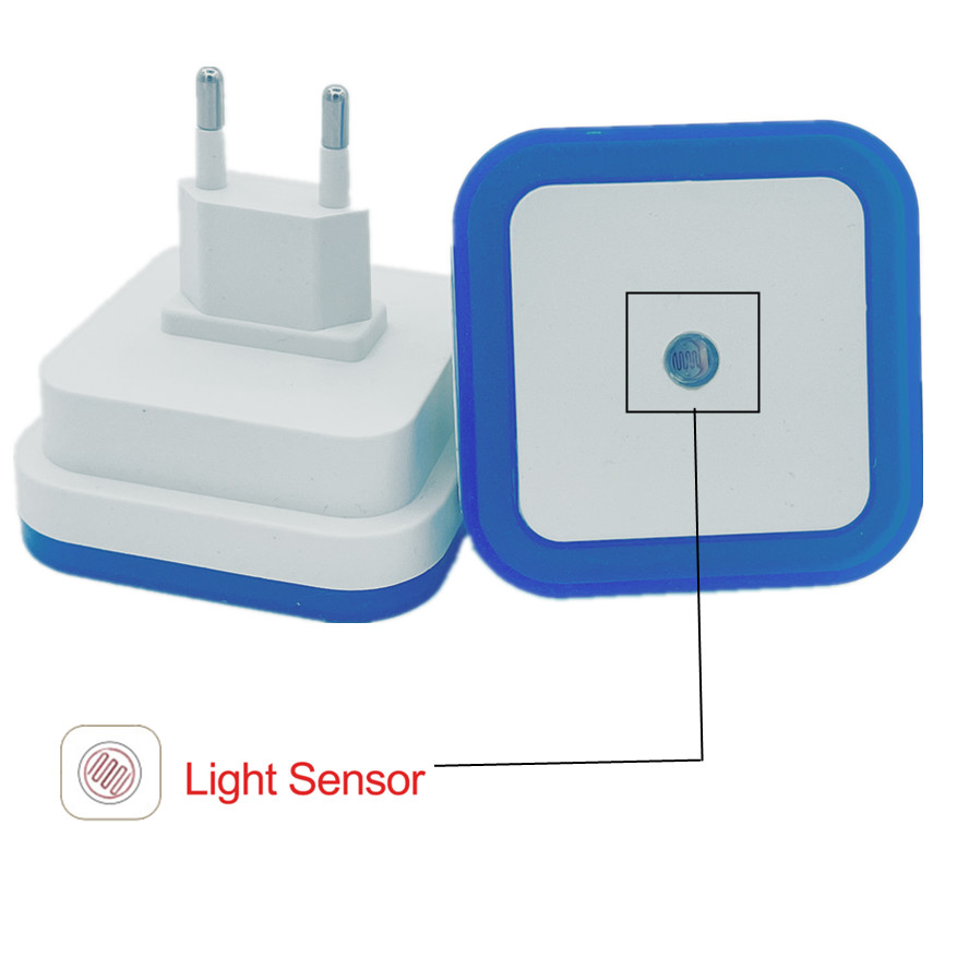 LED Night Light Wall Plug-in Auto Sensor Bedside Lamp For Bedroom Kid's Room Hallway Corridor Stairs EU/US 110V 220V Mini Cute