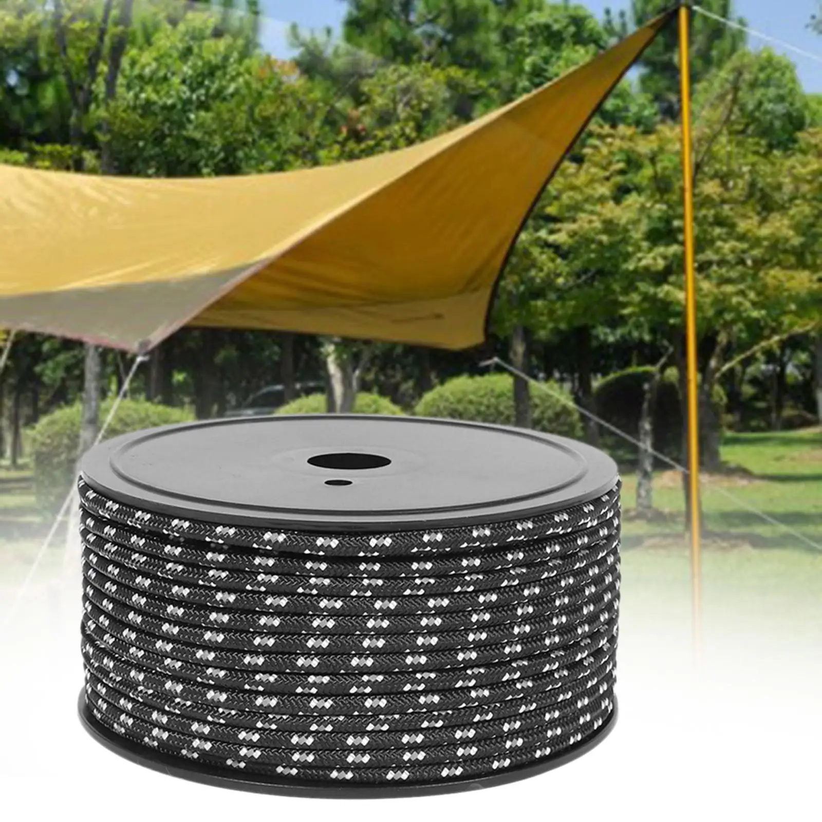 Outdoor Guy Lines Tent Accessories 4mm Thickness Camping Tent Rope Reflective Rope for Hiking Backpacking Fishing Awning Canoe