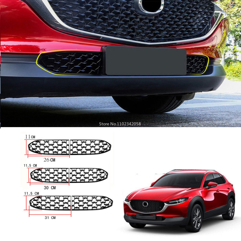 Für Mazda CX-30 CX30 2022 2023 Vordere Untere Stoßstangen-Grillverkleidung Abdeckung Vorderes Unteres Mittelgitter Dekorationszubehör – Detail 3