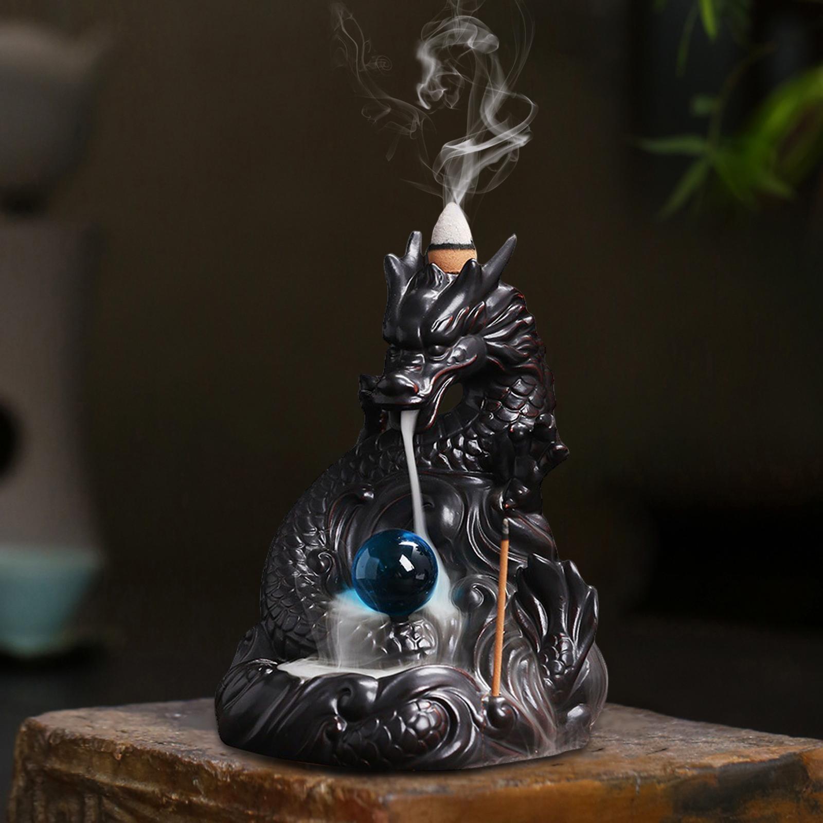 Dragon Backflow Incense Burner Incense Holder Censer for Table Home Decoration