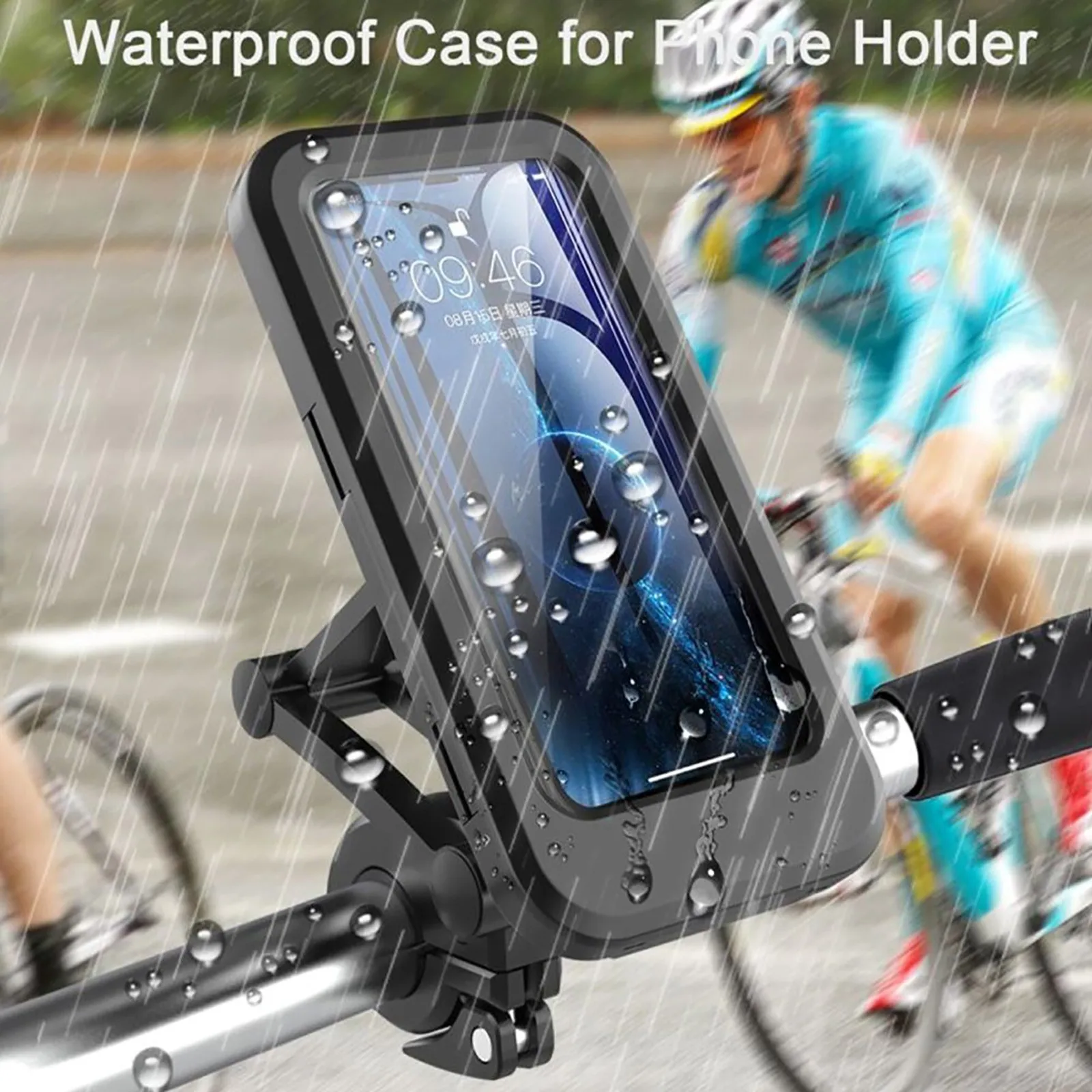 360° Adjustable Bicycle Phone Case Holder with Touch-Screen Mount for Phone Below 6.8 inch HUANLANG Bike Phone Mount Holder Waterproof Cell Phone Holder for Bike/Bicycle/Motorcycle Handlebar Mount 