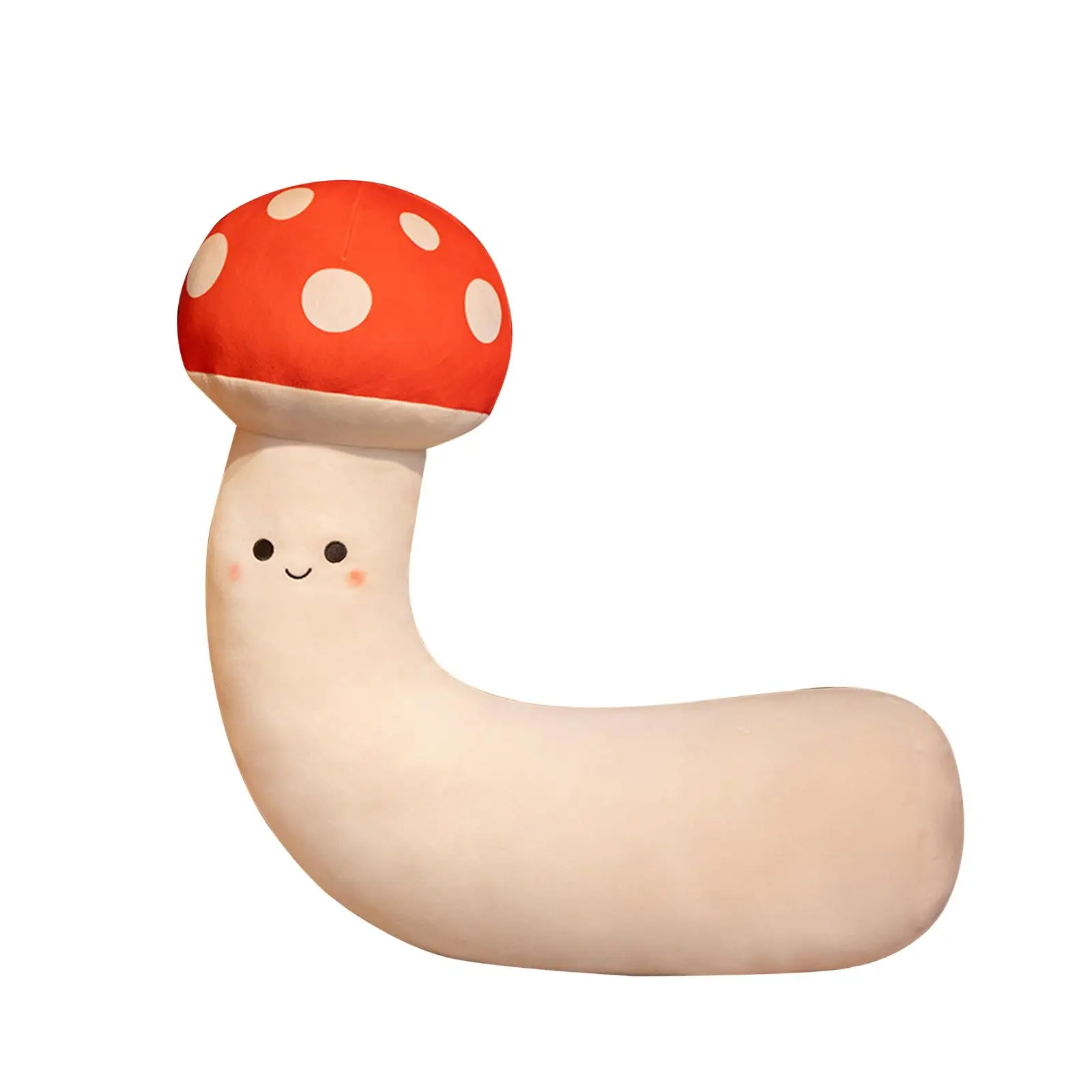 Lovely Plush Mushroom Toy Ornament Soft Sleeping Accompany Toy Stuffed Plush Toy for Living Room Home Bedroom Decoration