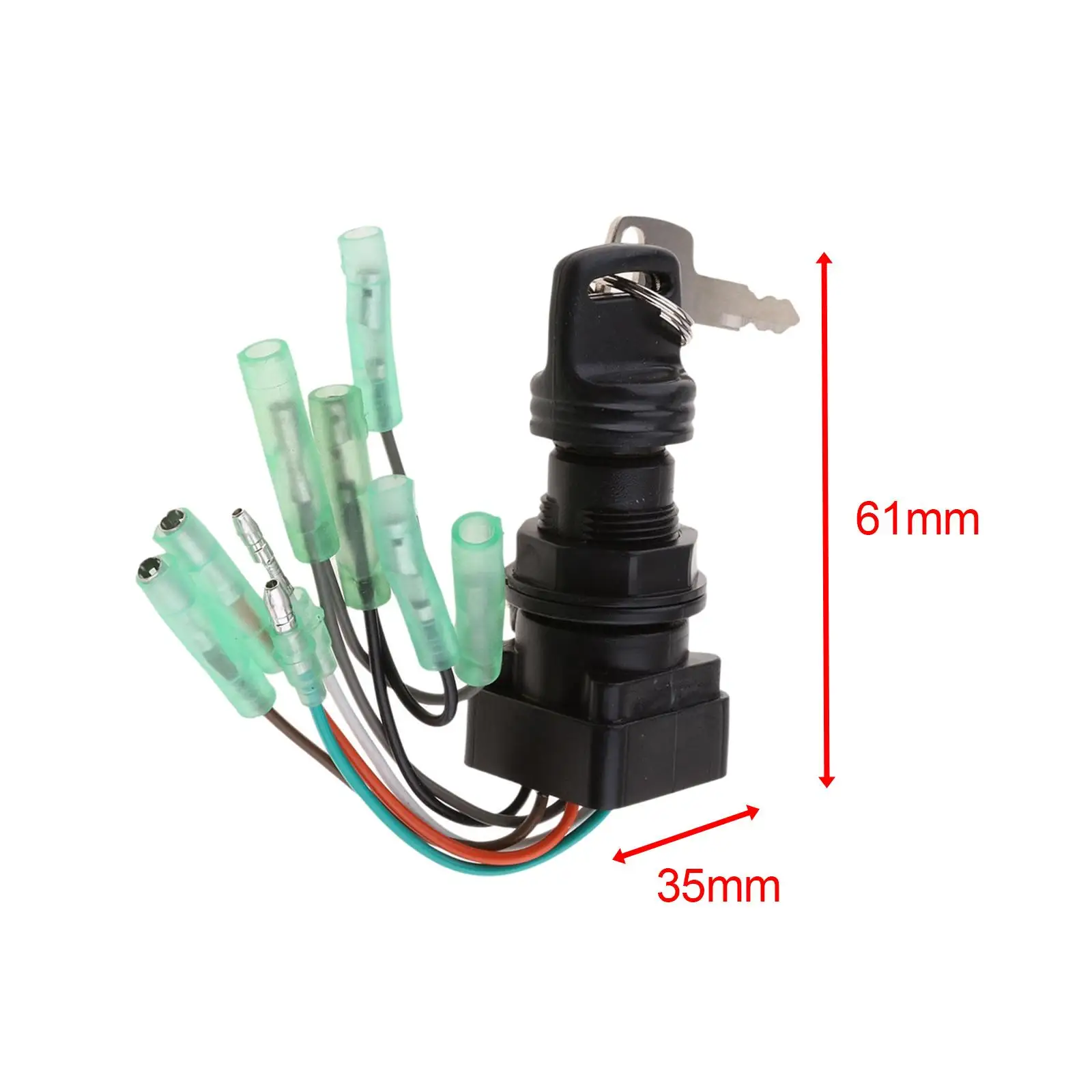 Professional Boat Ignition Key Switch Sturdy High Performance Boat Ignition Switch with 2 Keys for Suzuki Parts Assembly