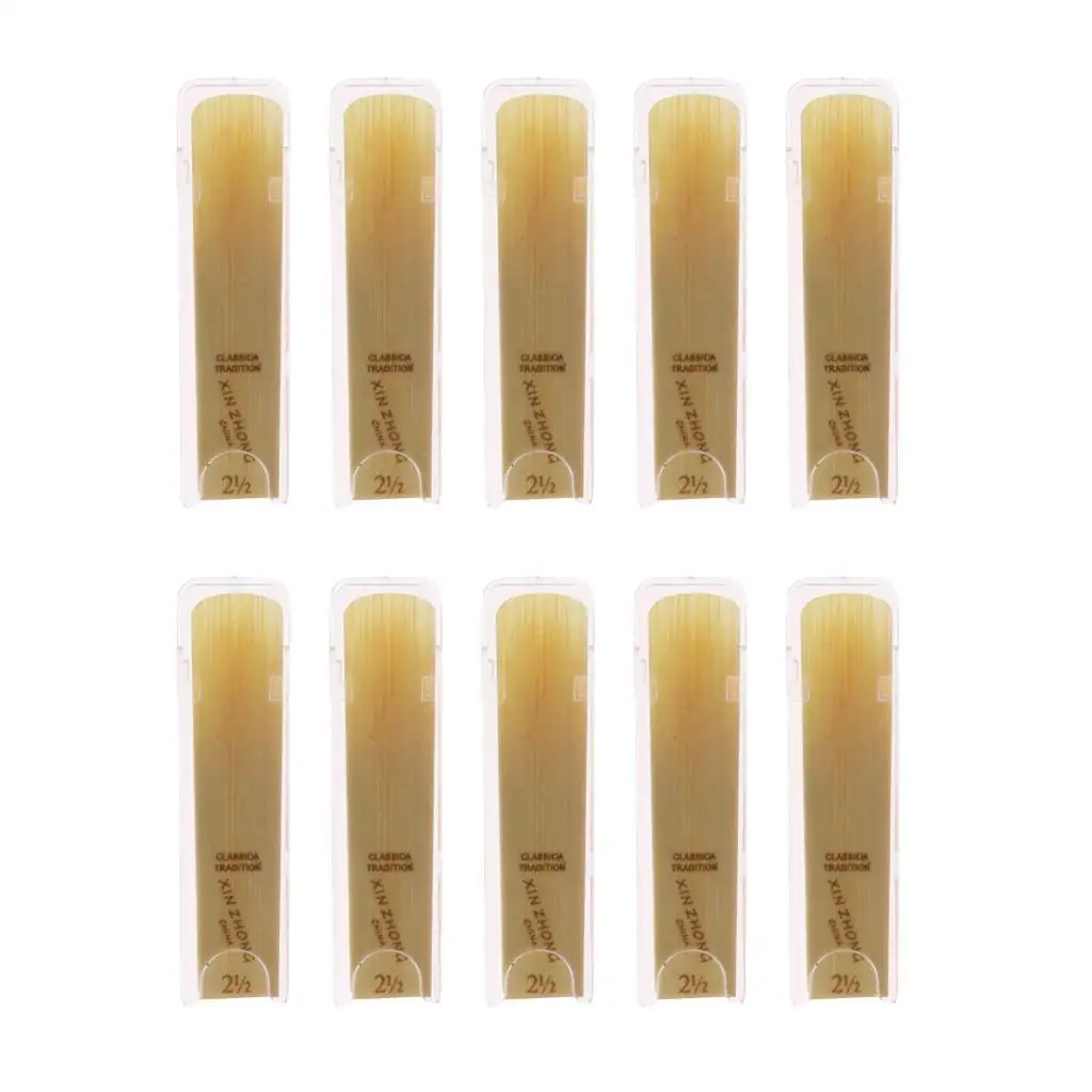 Exquisite Pack Of 10 Alto Saxophone Sax Replacmeent Reeds for Saxophonist