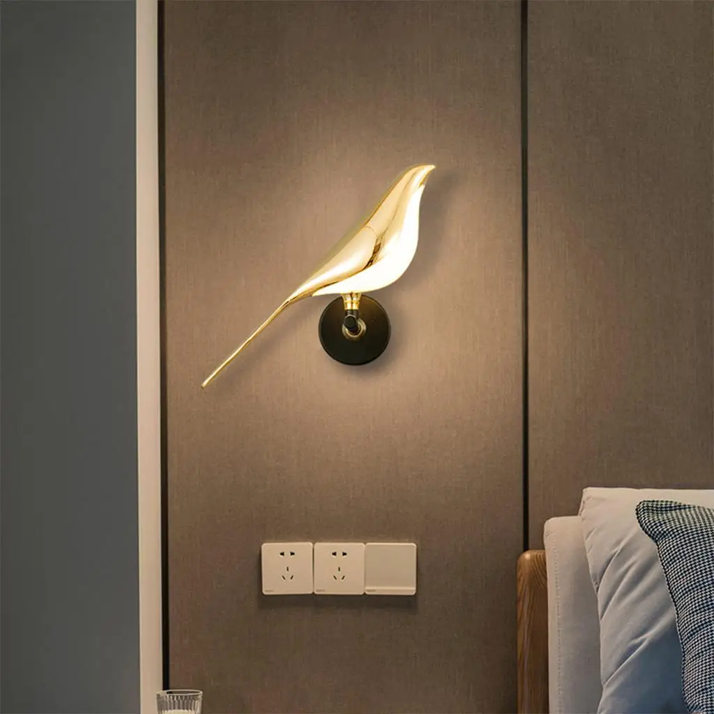 Nordic Bird Wall Lamp, Wall Mount Fixture Bird Wall Sconces ing Modern Acrylic for Living Room Bedroom Decor