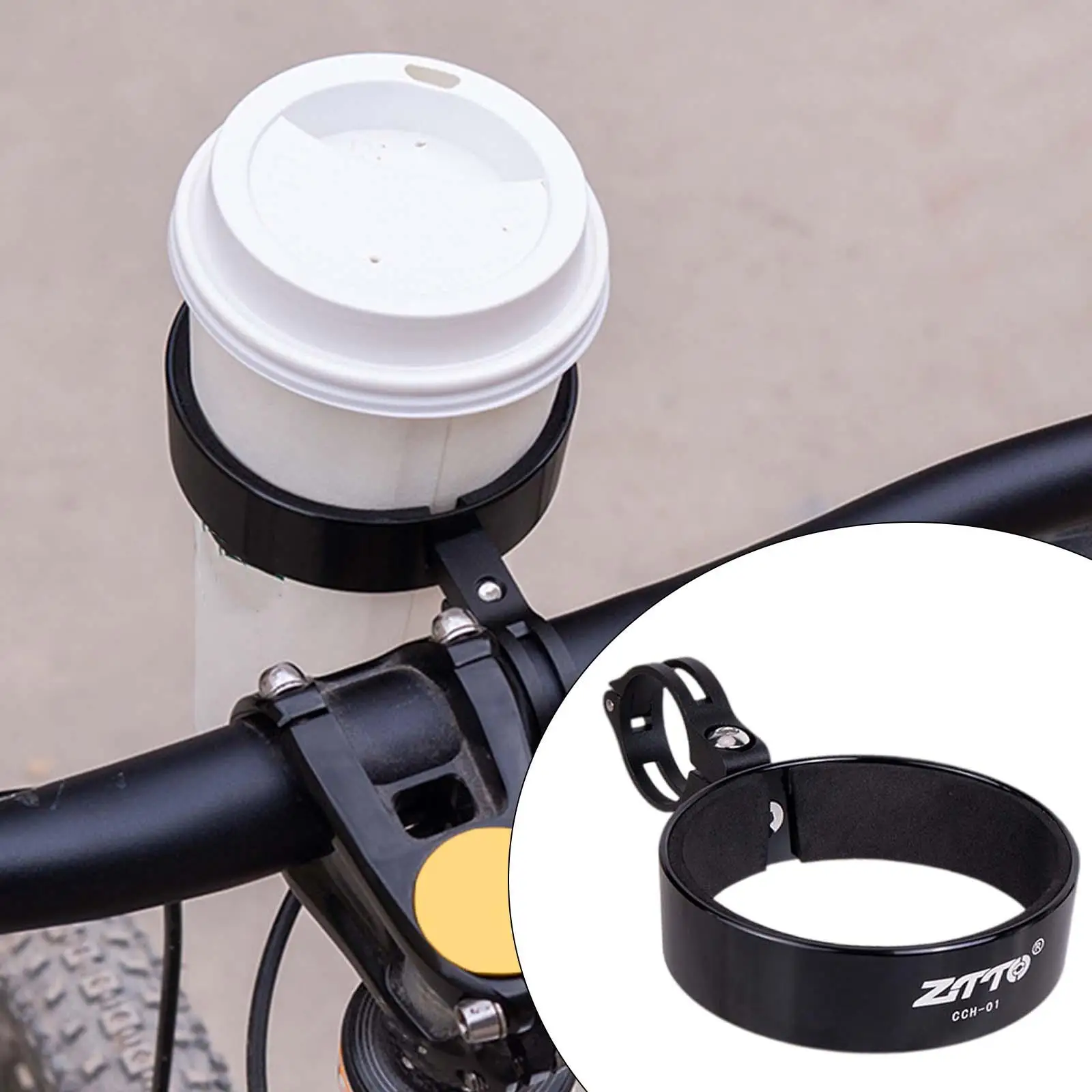 Lightweight Bicycle Water Bottle Cage Coffee Cup Holder Handlebar Mount Beverages Bottle Rack for Motorcycle BMX Cycling