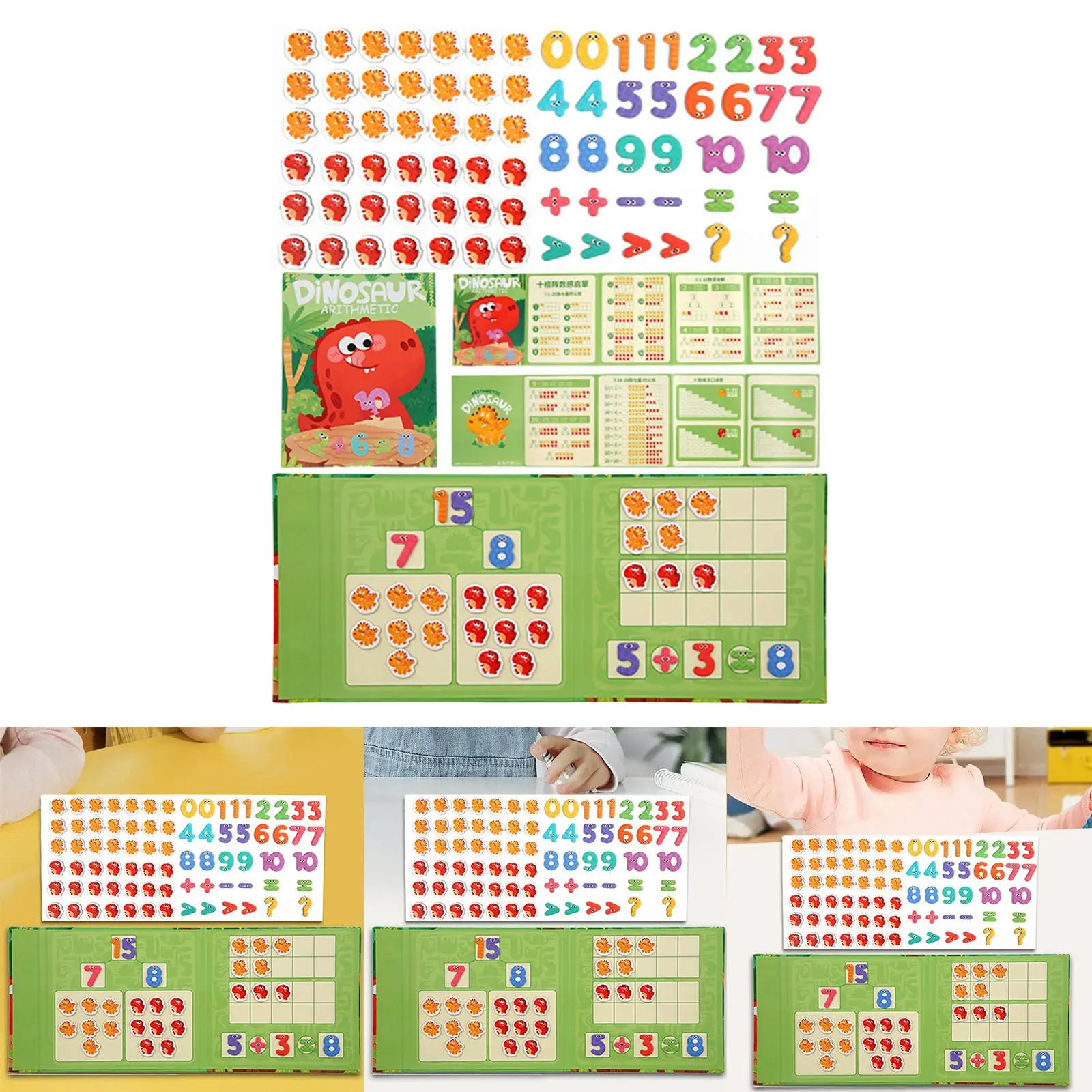 Ten Frame Set Number Counting Arithmetic Teaching Aids Addition Subtraction Skill for Elementary Home Gift Children Boy