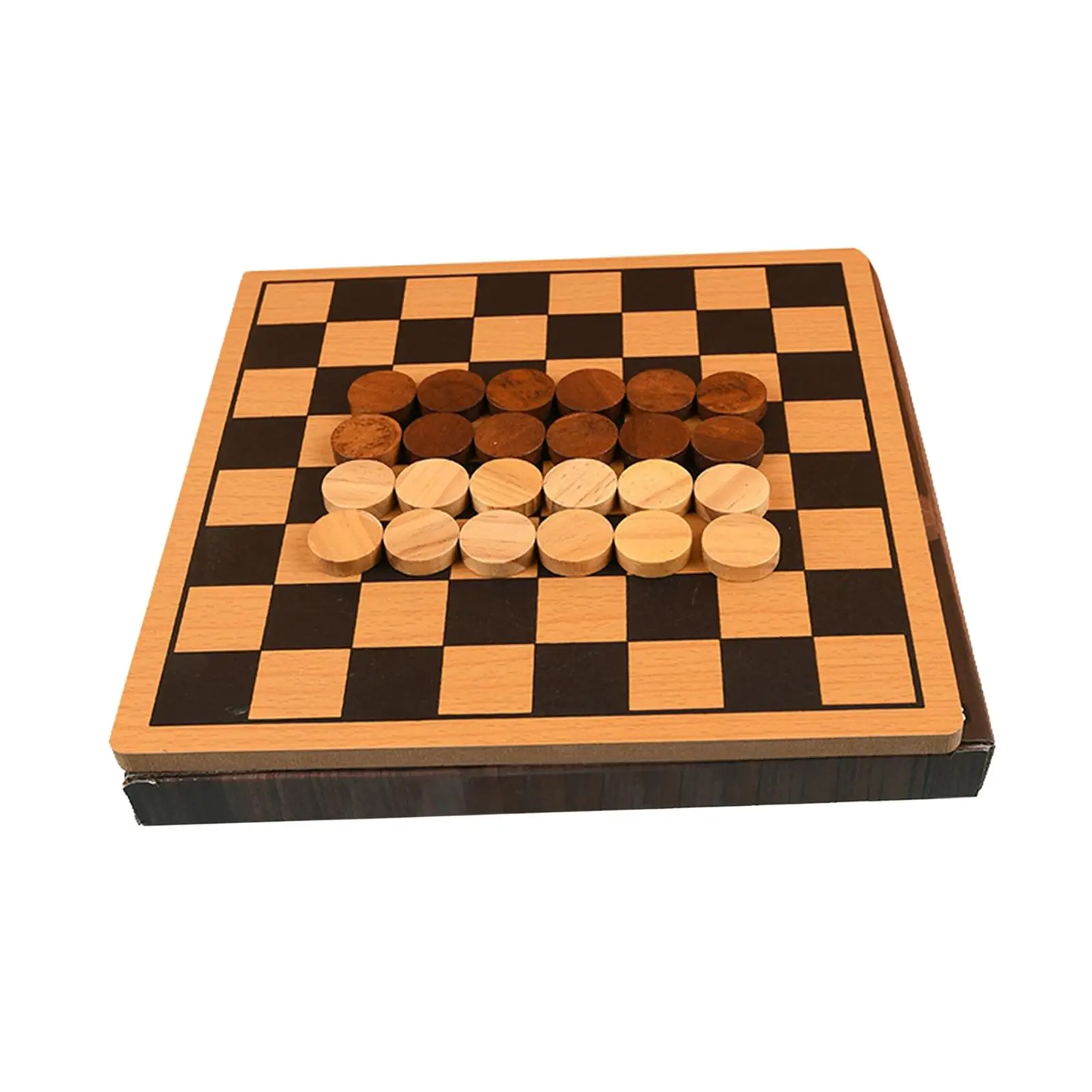 Wooden Chess Game Set Early Education Toys Retro Style Chessmen Chess Pieces for Kids Home Tabletop Traveling Gifts