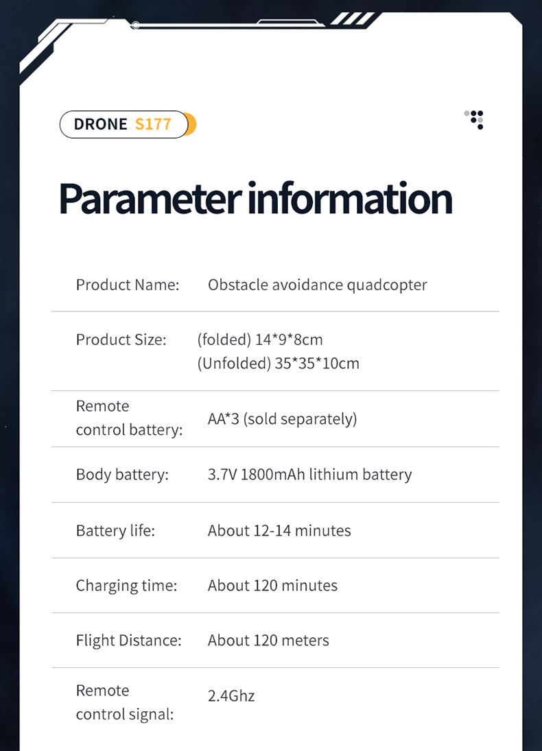 Title 15, Nouveau Drone S177 4K professionnel pour éviter...