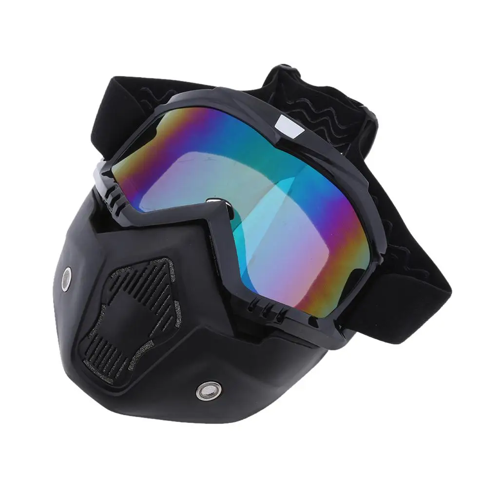 3 Colors Modular Detachable Goggles And Perfect for Open Face Motorcycle Half or Vintages