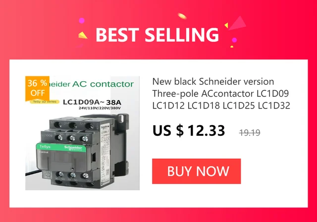 Schneider AC contactor LC1D09 LC1D12 LC1D18 BC7 F7C M7C Q7C 24V 110V 220V  380V - AliExpress