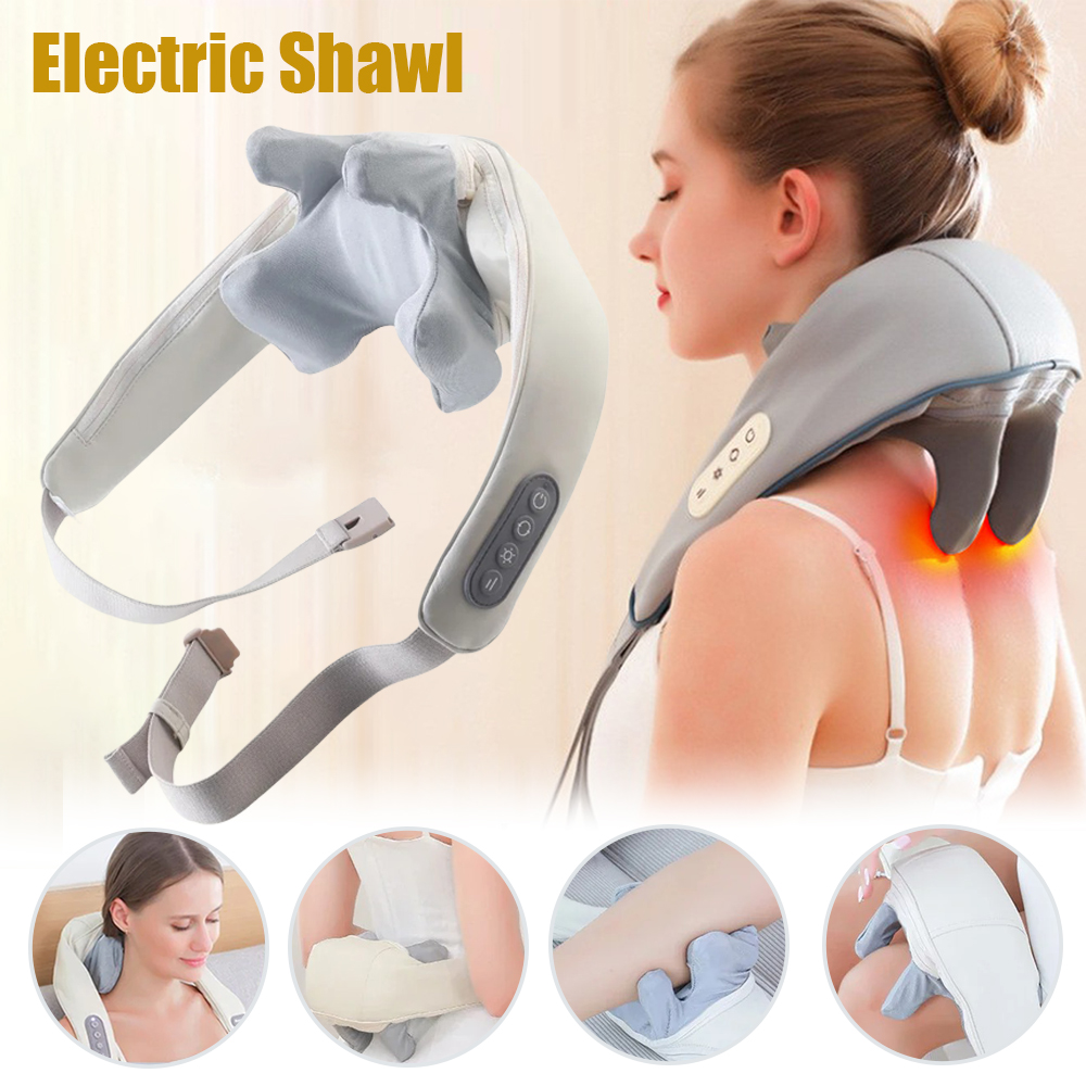 Best of Electric Shoulder Kneading Massage Shawl Neck Back Acupressure Massager Automatic Wireles Muscle Trapezius Relax Cervical Pillow Reviews & Tips