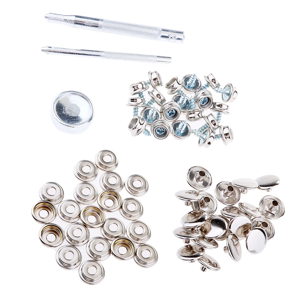 153Pcs Stainless Steel Boat Marine Cover Fastener /8`` Screw Kit with Installation Tool