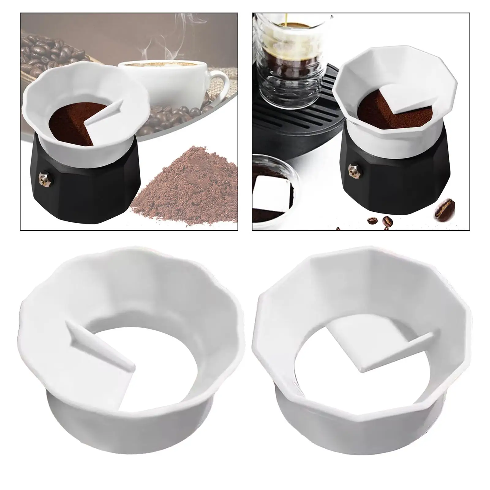 Espresso Dosing Funnel Replaces Accessories Coffee Ware Coffee Powder Receiving Rings for Pot Espresso Portafilter Office