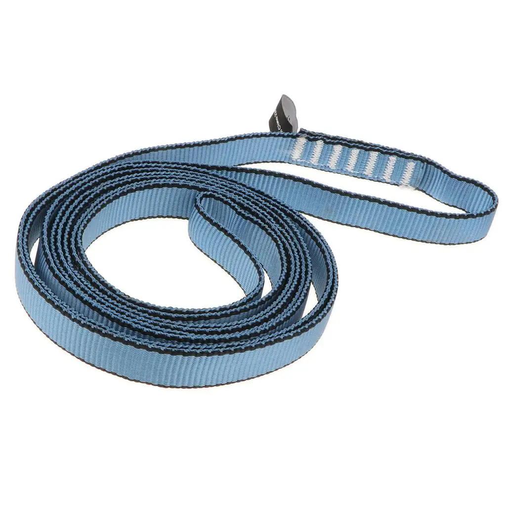 2x 20mm Webbing Sling Runner 23KN for Rock Climbing Loop Lightweight Safety Fall Protection Utility Cord Lanyard