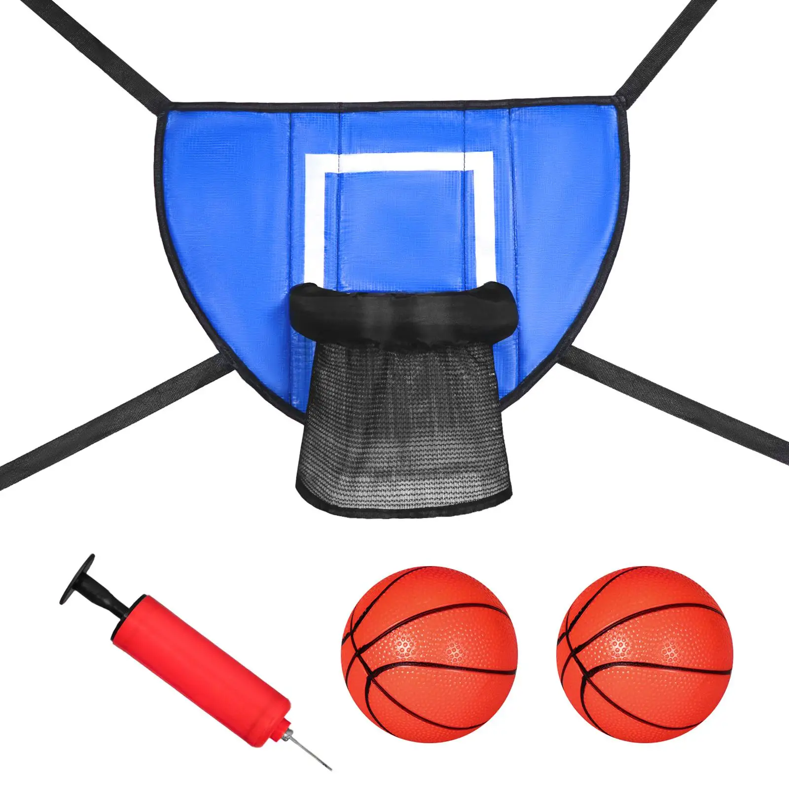 Mini Basketball Hoop for Trampoline with Enclosure Basketball Stand Trampoline Accessory for All Ages for Boys Girls Kids Adults