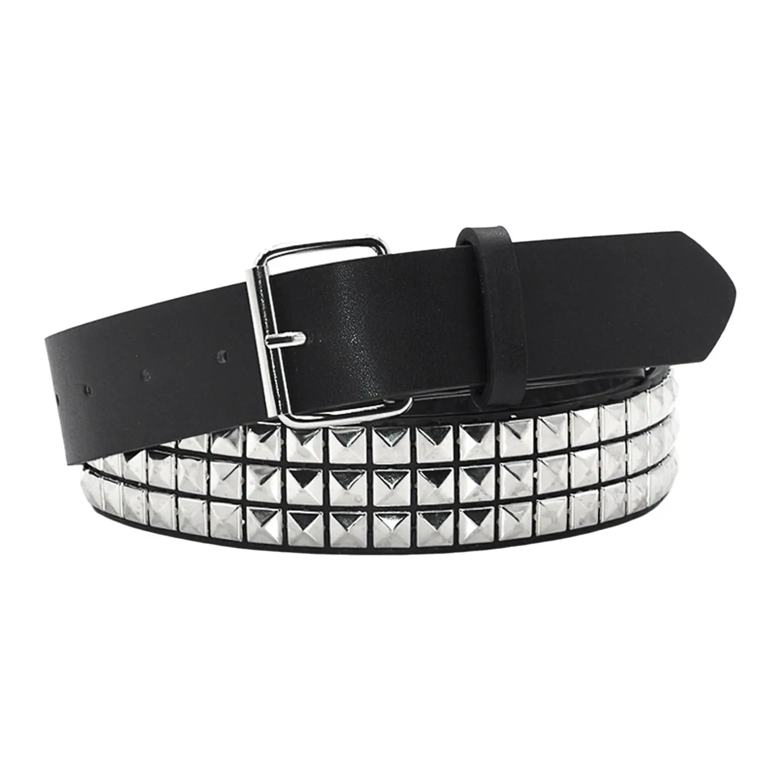 Fashion Rivet Belt Men Women`s Studded Belt Punk Rock With Pin Buckle Belt Waistband