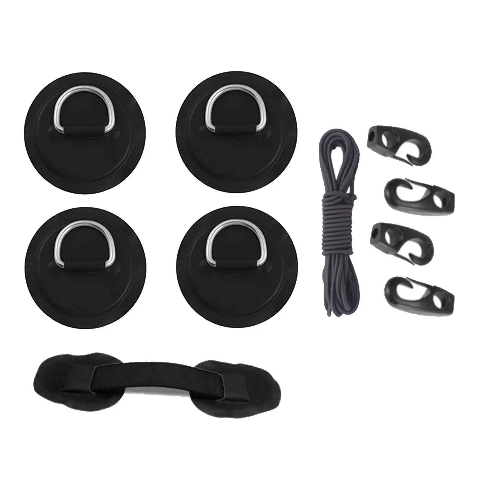 D Ring Pad Patch Bungee Accessories Set Round Patch for Inflatable Surfboard