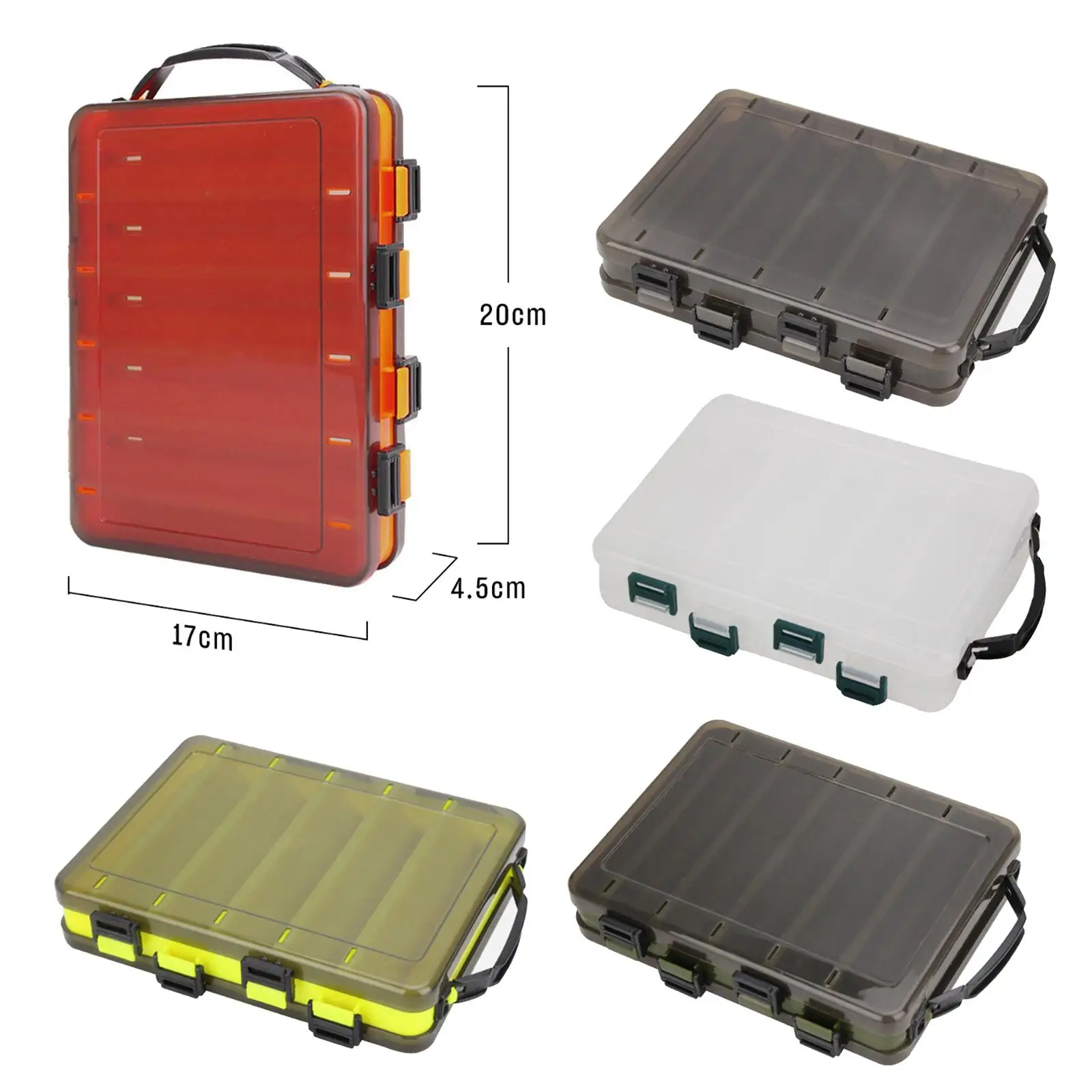 Reversible Lure Case Double Sided    Storage Box High Strength  Fishing Tackle Accessories Box