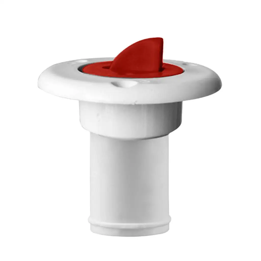 White Nylon Marine Boat Yacht Fuel/Gas/Petrol/Deck Filler for 38mm 1 1/2`` Hose Socket with Red Keyless Cap