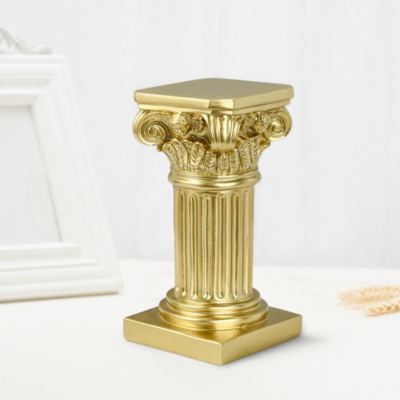 Creative Roman Column Statue Sculpture Plinth Base for Home Desktop Decor