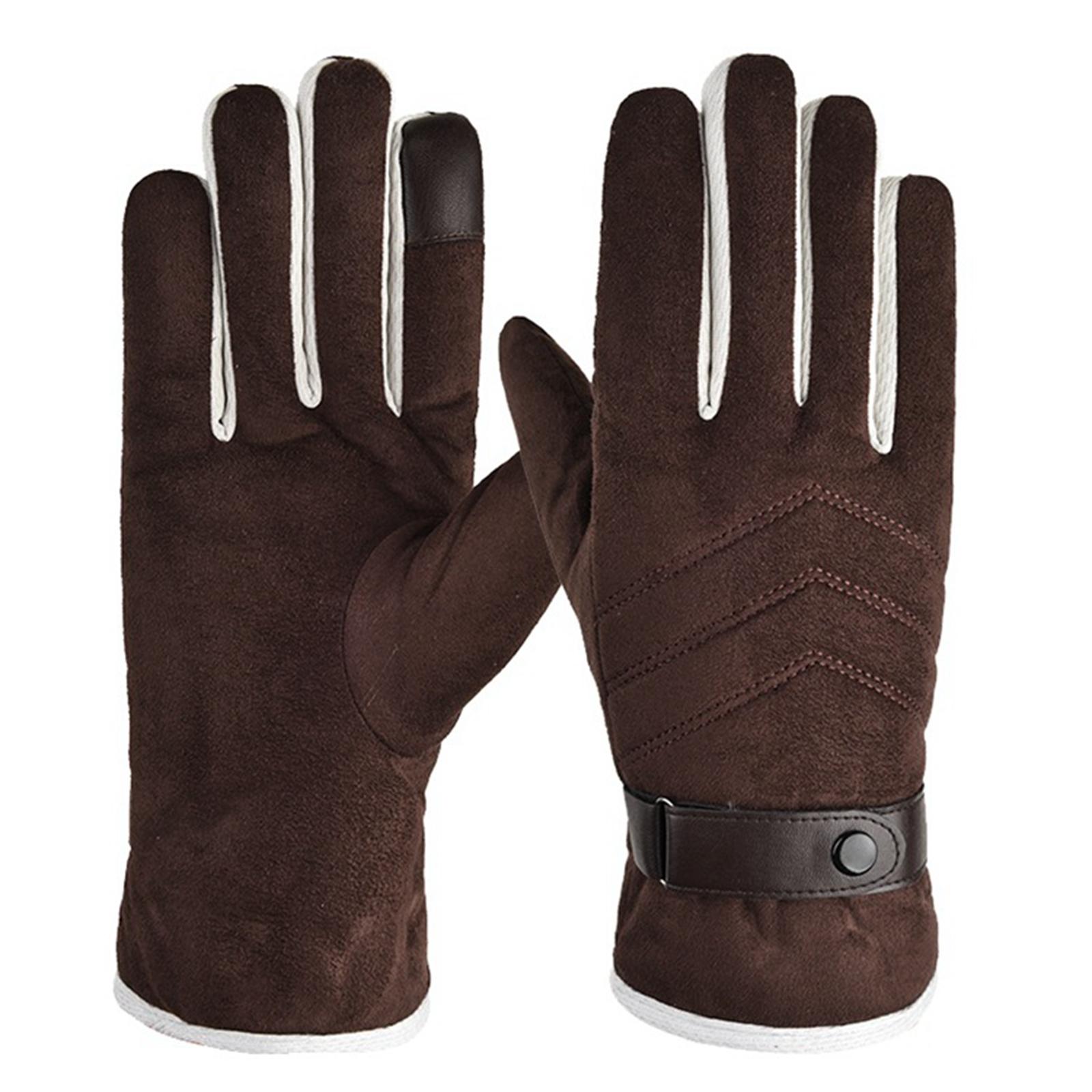 Soft Winter Warm Gloves Full Finger Index Finger Touch Screen Glove Windproof Mittens for Running Autumn Skiing Driving Unisex