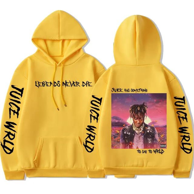  Juice World Juice wrld rap Hoodie, Sweatshirt, Pullover,  Hooded, Fashionable, Casual, Oversize, Long Sleeve, Sportswear, Top,  Women's, Men's, Spring Clothes, Autumn Clothes, Cheering Outfit, White, M :  Clothing, Shoes & Jewelry