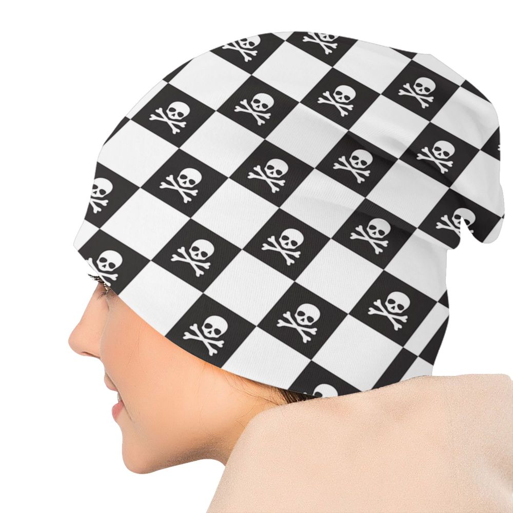 Benutzerdefinierte Schädel Druck Motorhaube Hüte Straße Stricken Hut Für Frauen Männer Winter Warme Horror Skeleton Tod Skullies Beanies Caps – Detail 23