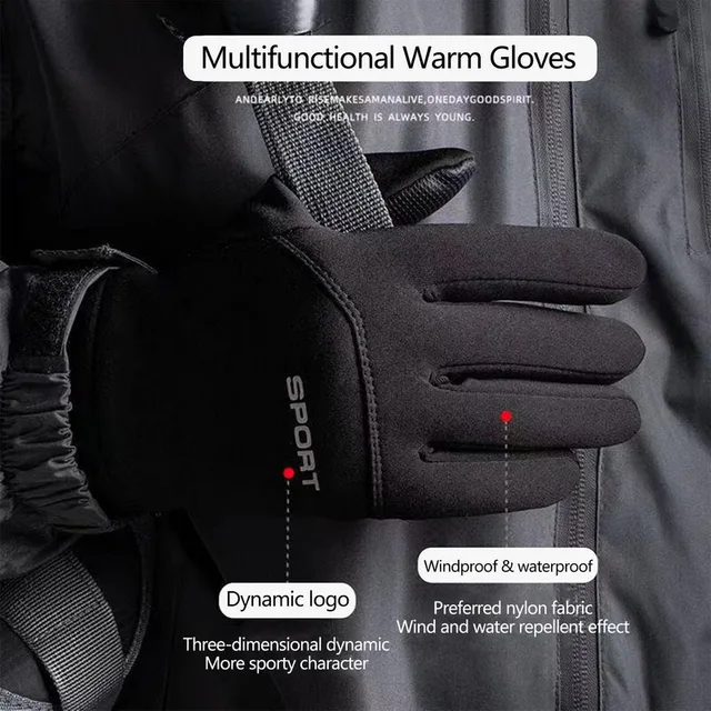 Winter-Thermohandschuhe, Touchscreen-Fahrradhandschuhe, Fahrhandschuhe size  M
