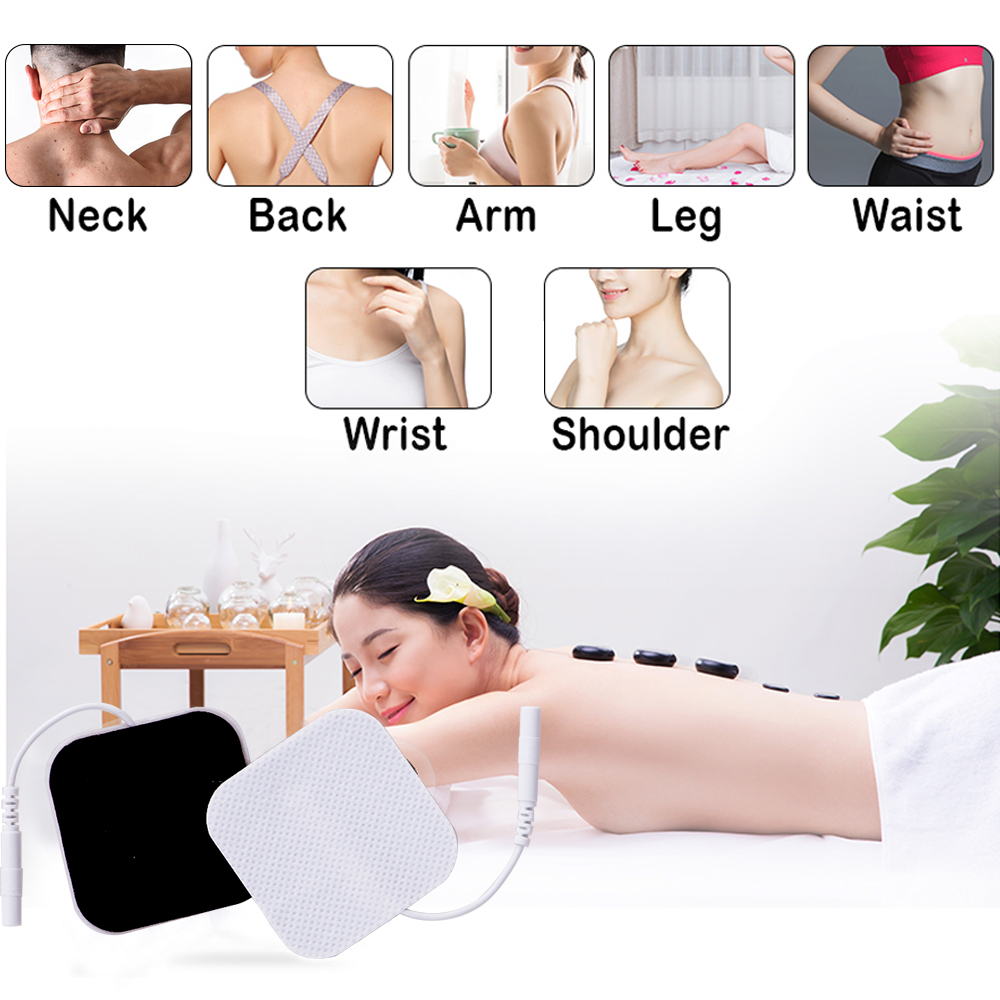 50/100Pcs TENS Pads EMS Electrode Patch Nerve Muscle Stimulator Silicone Gel Tens Electrodes Digital Acupuncture Pad Accessories